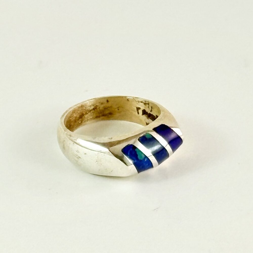 Large Sterling Silver Gemstone Ring - image 1